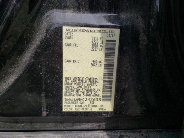 Photo 10 from auction – 2017 NISSAN ALTIMA 2.5 with VIN 1N4AL3AP6HC242638