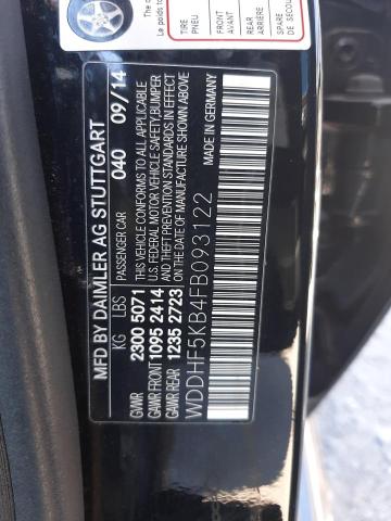 Photo 10 from auction – 2015 MERCEDES-BENZ E 350 with VIN WDDHF5KB4FB093122