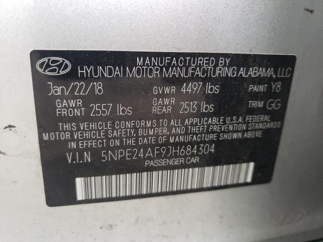 Photo 10 from auction – 2018 HYUNDAI SONATA with VIN 5NPE24AF9JH684304