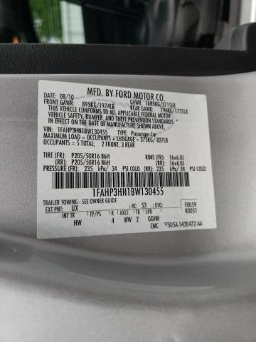 Photo 10 from auction – 2011 FORD FOCUS SEL with VIN 1FAHP3HN1BW130455