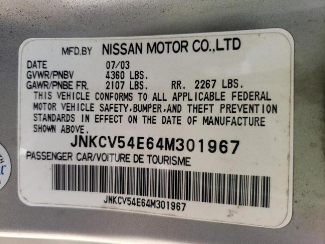 Photo 10 from auction – 2004 INFINITI G35 with VIN JNKCV54E64M301967