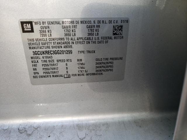 Photo 10 from auction – 2016 CHEVROLET SILVERADO with VIN 3GCUKREC3GG201299