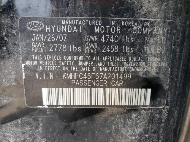 Photo 10 from auction – 2007 HYUNDAI AZERA SE with VIN KMHFC46F67A201499