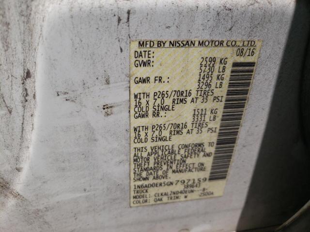 Photo 10 from auction – 2016 NISSAN FRONTIER S with VIN 1N6AD0ER5GN797159