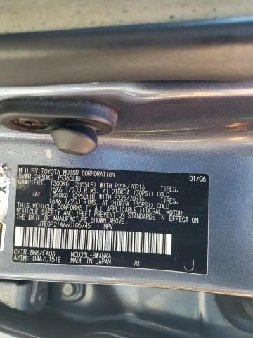 Photo 10 from auction – 2006 TOYOTA HIGHLANDER with VIN JTEGP21A660106745