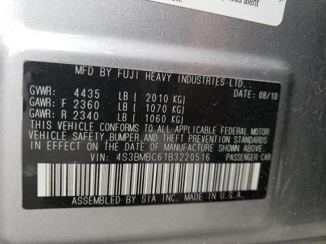 Photo 10 from auction – 2011 SUBARU LEGACY 2.5 with VIN 4S3BMBC61B3220516