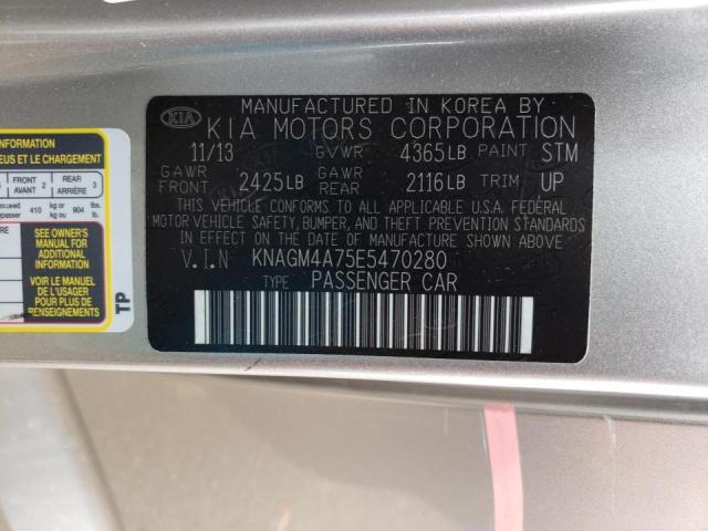Photo 10 from auction – 2014 KIA OPTIMA LX with VIN KNAGM4A75E5470280