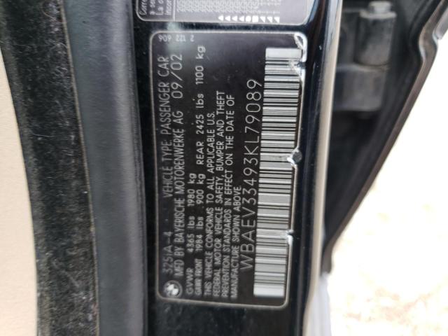 Photo 10 from auction – 2003 BMW 325 I with VIN WBAEV33493KL79089