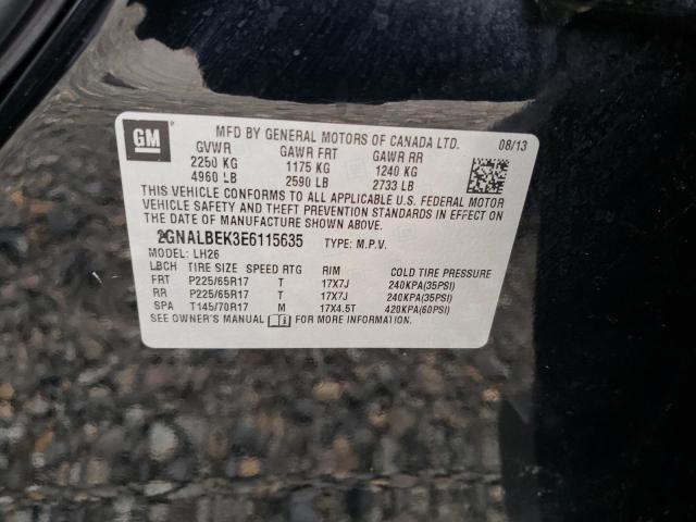 Photo 10 from auction – 2014 CHEVROLET EQUINOX LT with VIN 2GNALBEK3E6115635