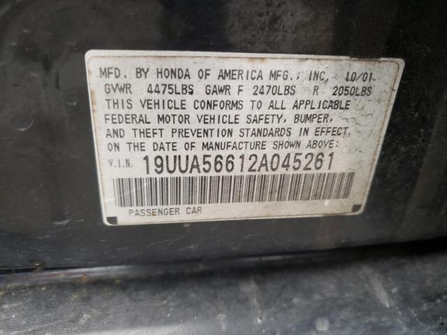 Photo 10 from auction – 2002 ACURA 3.2TL with VIN 19UUA56612A045261