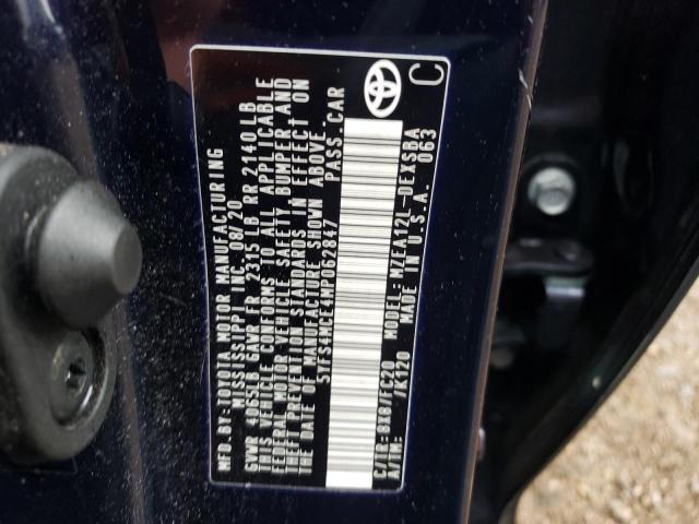 Photo 10 from auction – 2021 TOYOTA COROLLA SE with VIN 5YFS4MCE4MP062847