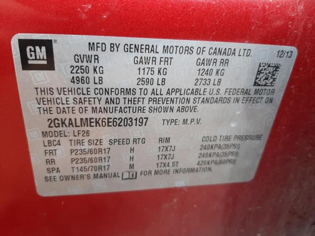 Photo 10 from auction – 2014 GMC TERRAIN SL with VIN 2GKALMEK6E6203197