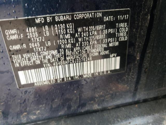 Photo 10 from auction – 2018 SUBARU OUTBACK 2. with VIN 4S4BSAFC9J3276246