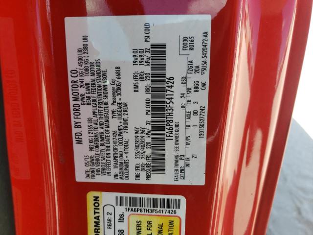 Photo 10 from auction – 2015 FORD MUSTANG with VIN 1FA6P8TH3F5417426