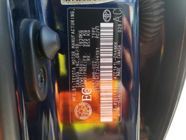 TOYOTA COROLLA MA 2010 with VIN 2T1KE4EE2AC044191 - Photo from auction