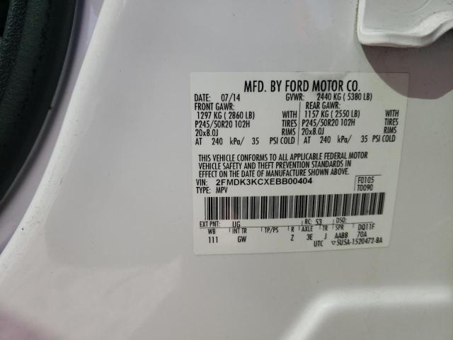 Photo 10 from auction – 2014 FORD EDGE LIMIT with VIN 2FMDK3KCXEBB00404