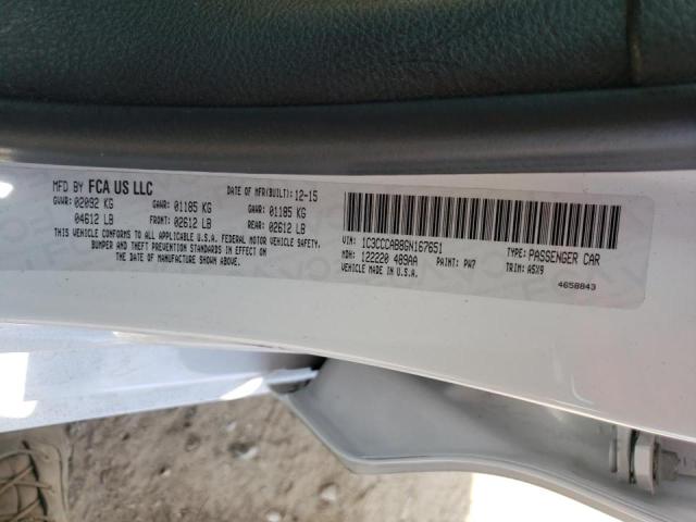 Photo 10 from auction – 2016 CHRYSLER 200 LIMITE with VIN 1C3CCCAB8GN167651