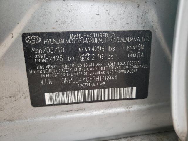 Photo 10 from auction – 2011 HYUNDAI SONATA GLS with VIN 5NPEB4AC8BH146944