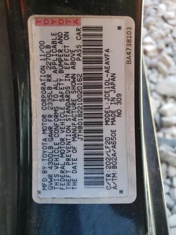 Photo 10 from auction – 2001 LEXUS IS 300 with VIN JTHBD182210020162