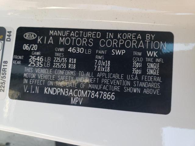 Photo 10 from auction – 2021 KIA SPORTAGE E with VIN KNDPN3AC0M7847866