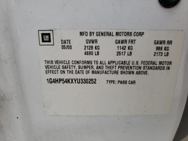 Photo 10 from auction – 2000 BUICK LESABRE CU with VIN 1G4HP54KXYU330252