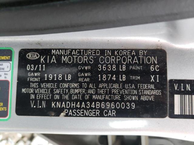 Photo 10 from auction – 2011 KIA RIO BASE with VIN KNADH4A34B6960039