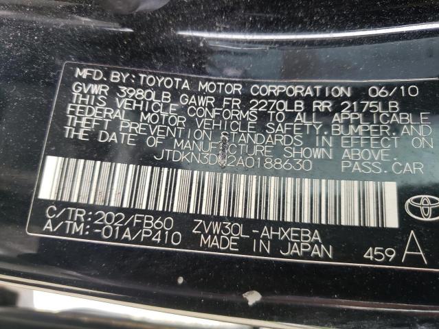 Photo 10 from auction – 2010 TOYOTA PRIUS with VIN JTDKN3DU2A0188630