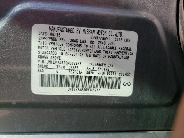 Photo 10 from auction – 2016 INFINITI Q50 PREMIU with VIN JN1EV7AR2GM346277