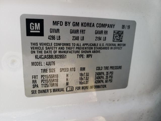 Photo 10 from auction – 2020 BUICK ENCORE PRE with VIN KL4CJASB8LB028551