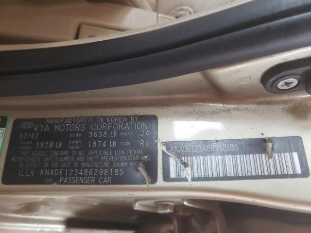 Photo 10 from auction – 2008 KIA RIO BASE with VIN KNADE123486298185