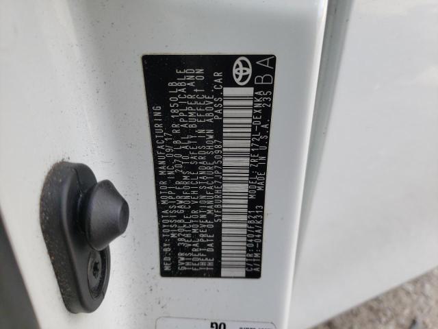 Photo 10 from auction – 2018 TOYOTA COROLLA L with VIN 5YFBURHE7JP750987