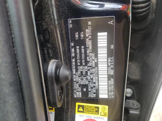 Photo 10 from auction – 2015 TOYOTA HIGHLANDER with VIN 5TDBKRFHXFS114324