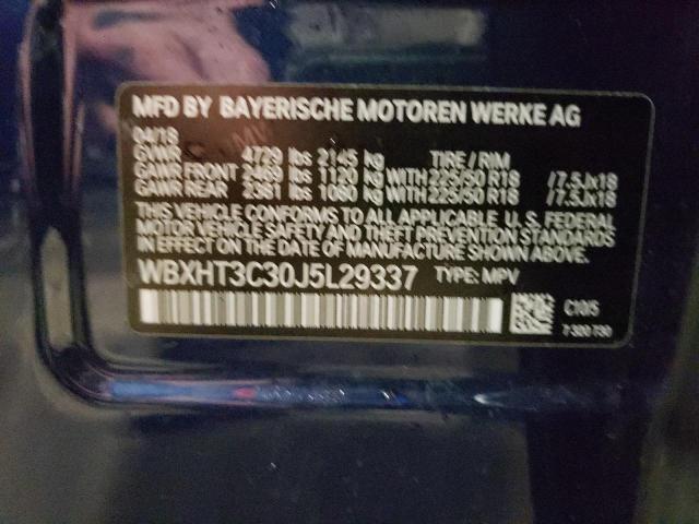 Photo 10 from auction – 2018 BMW X1 XDRIVE2 with VIN WBXHT3C30J5L29337
