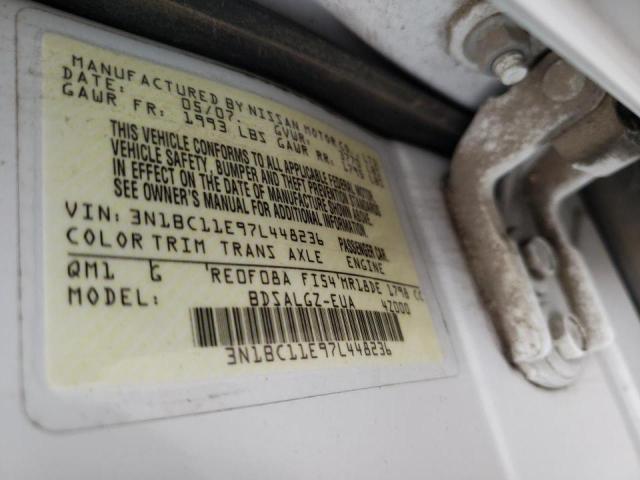 Photo 10 from auction – 2007 NISSAN VERSA S with VIN 3N1BC11E97L448236