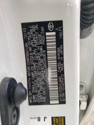 Photo 10 from auction – 2011 TOYOTA PRIUS with VIN JTDKN3DU6B0260818