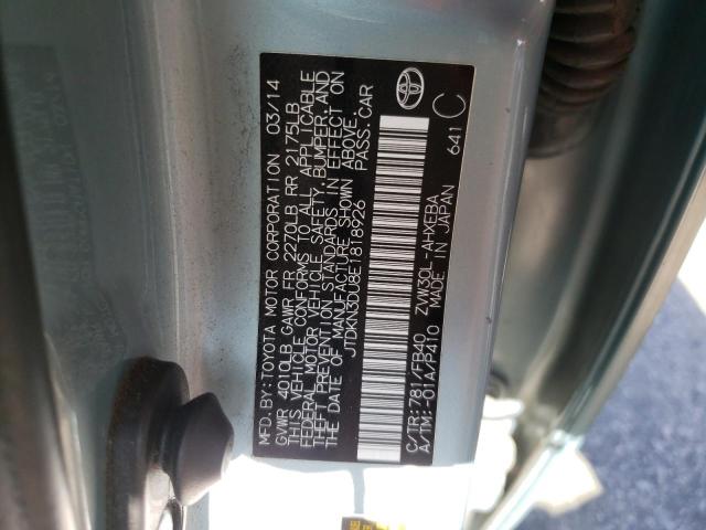 Photo 10 from auction – 2014 TOYOTA PRIUS with VIN JTDKN3DU8E1818926