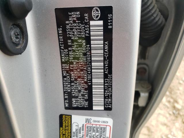 Photo 10 from auction – 2007 TOYOTA CAMRY CE with VIN 4T1BE46K57U608704