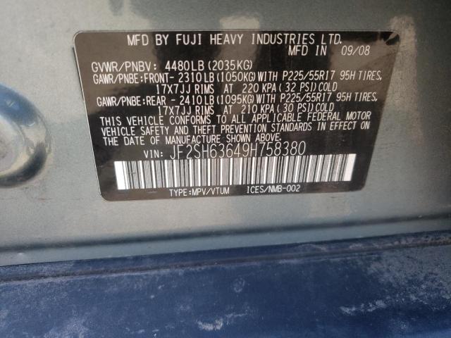 Photo 10 from auction – 2009 SUBARU FORESTER 2 with VIN JF2SH63649H758380