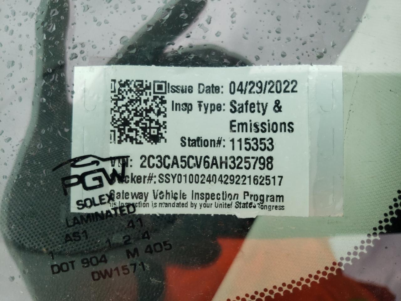 Photo 10 from auction – 2010 CHRYSLER 300 TOURIN with VIN 2C3CA5CV6AH325798