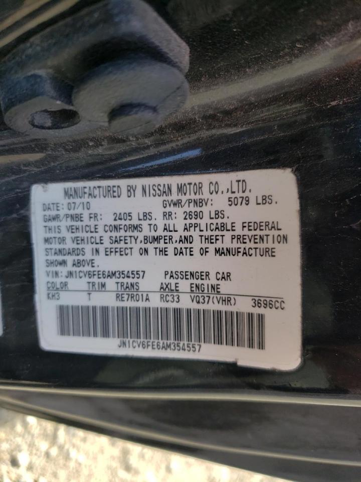 Photo 10 from auction – 2010 INFINITI G37 BASE with VIN JN1CV6FE6AM354557