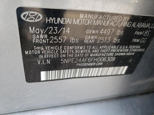 Photo 10 from auction – 2015 HYUNDAI SONATA SE with VIN 5NPE24AF6FH006309