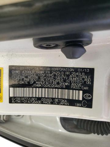 Photo 10 from auction – 2013 LEXUS ES 350 with VIN JTHBK1GGXD2046018