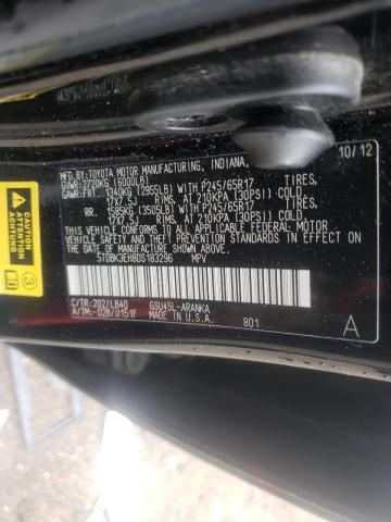 Photo 10 from auction – 2013 TOYOTA HIGHLANDER with VIN 5TDBK3EH8DS183296