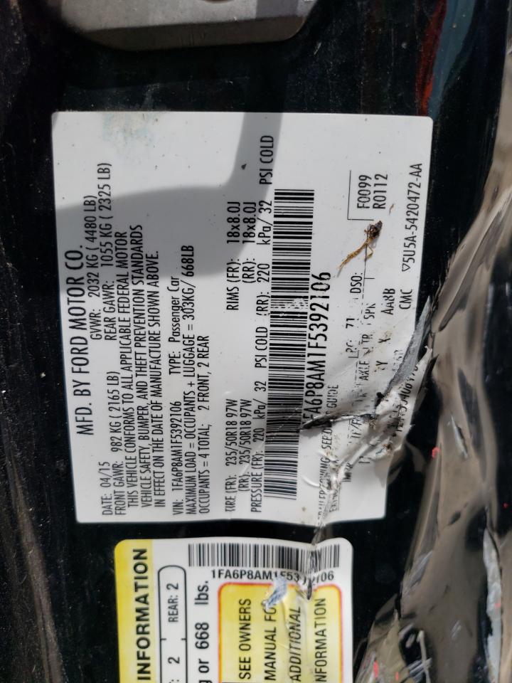 Photo 10 from auction – 2015 FORD MUSTANG with VIN 1FA6P8AM1F5392106
