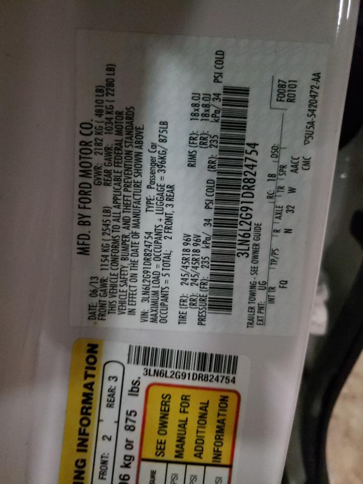 Photo 10 from auction – 2013 LINCOLN MKZ with VIN 3LN6L2G91DR824754