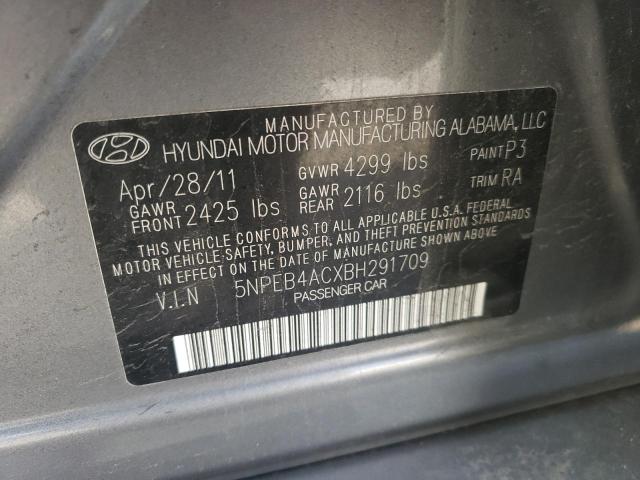 Photo 10 from auction – 2011 HYUNDAI SONATA GLS with VIN 5NPEB4ACXBH291709