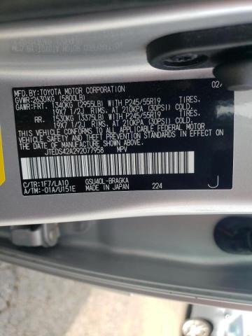 Photo 10 from auction – 2009 TOYOTA HIGHLANDER with VIN JTEDS42A292077958