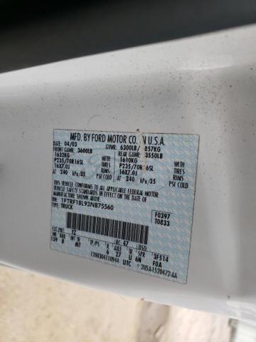 Photo 10 from auction – 2003 FORD F150 with VIN 1FTRF18L93NB75560