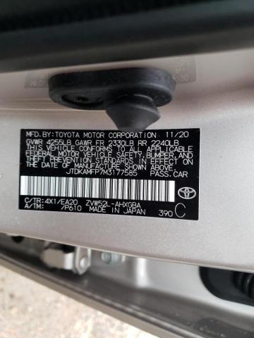 Photo 10 from auction – 2021 TOYOTA PRIUS PRIM with VIN JTDKAMFP7M3177585