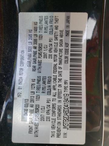 Photo 10 from auction – 2013 MAZDA CX-9 GRAND with VIN JM3TB2DA6D0418419